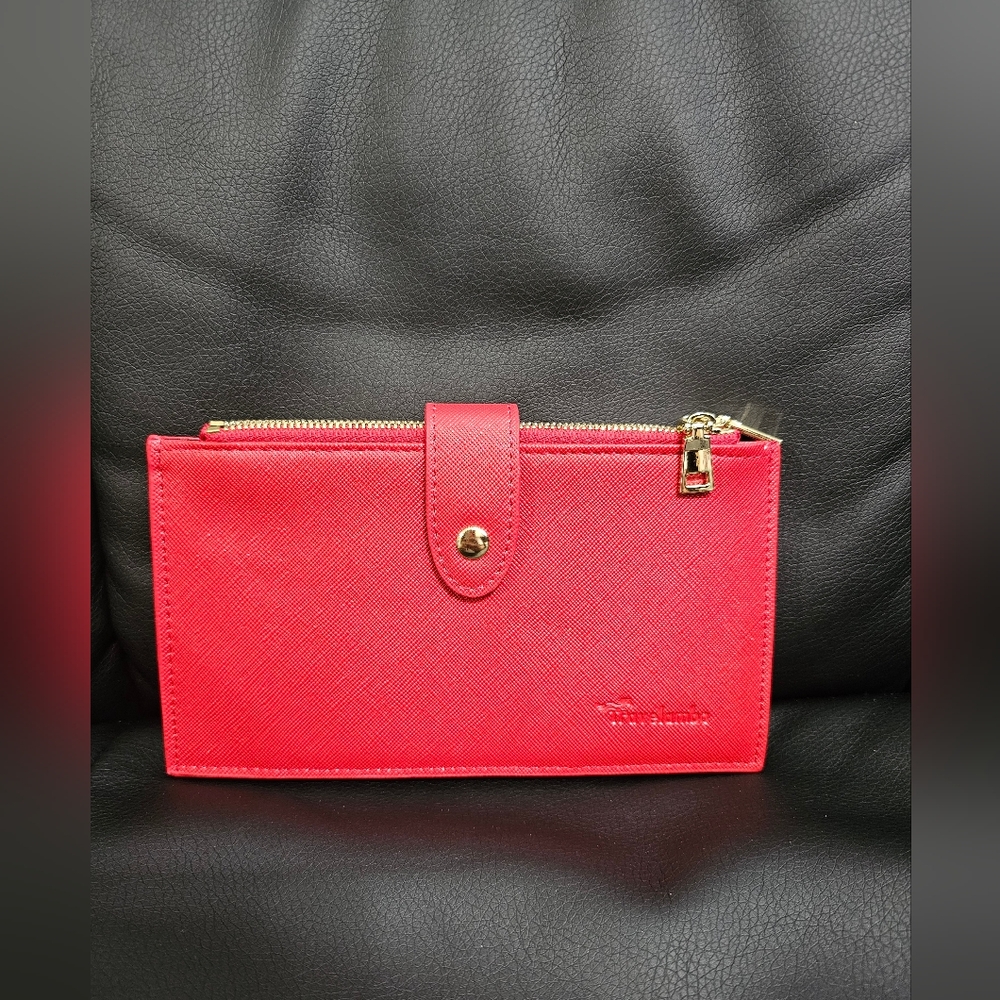 Travelambo Bifold Faux Leather Wallet red